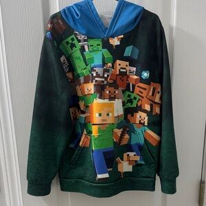 Green and Blue Minecraft Hoodie